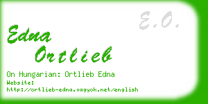 edna ortlieb business card